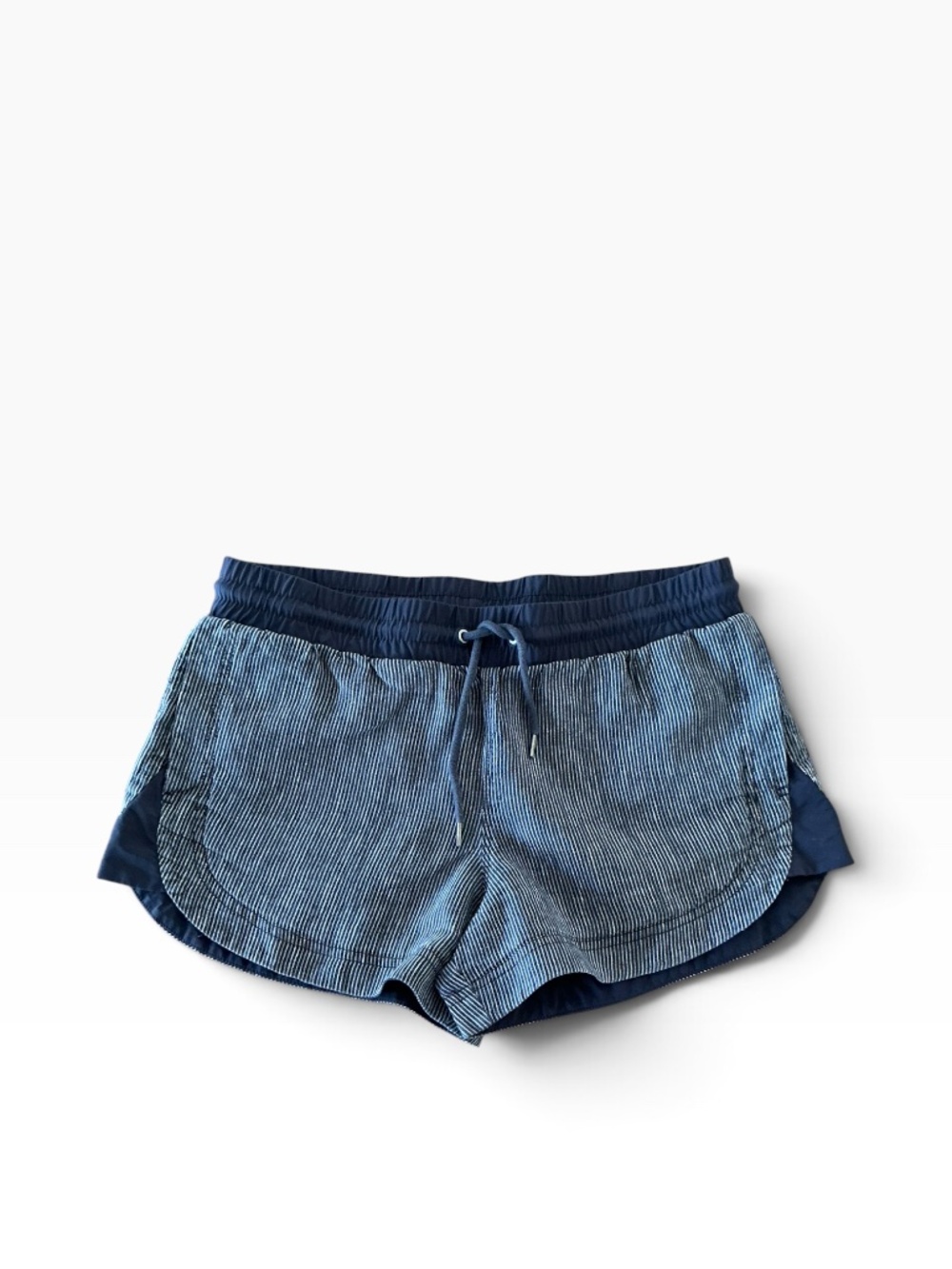 Coastal Athleta Navy Pinstripe Linen Shorts (10)